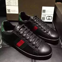 hombre gucci sneakers tissu beige leather green back